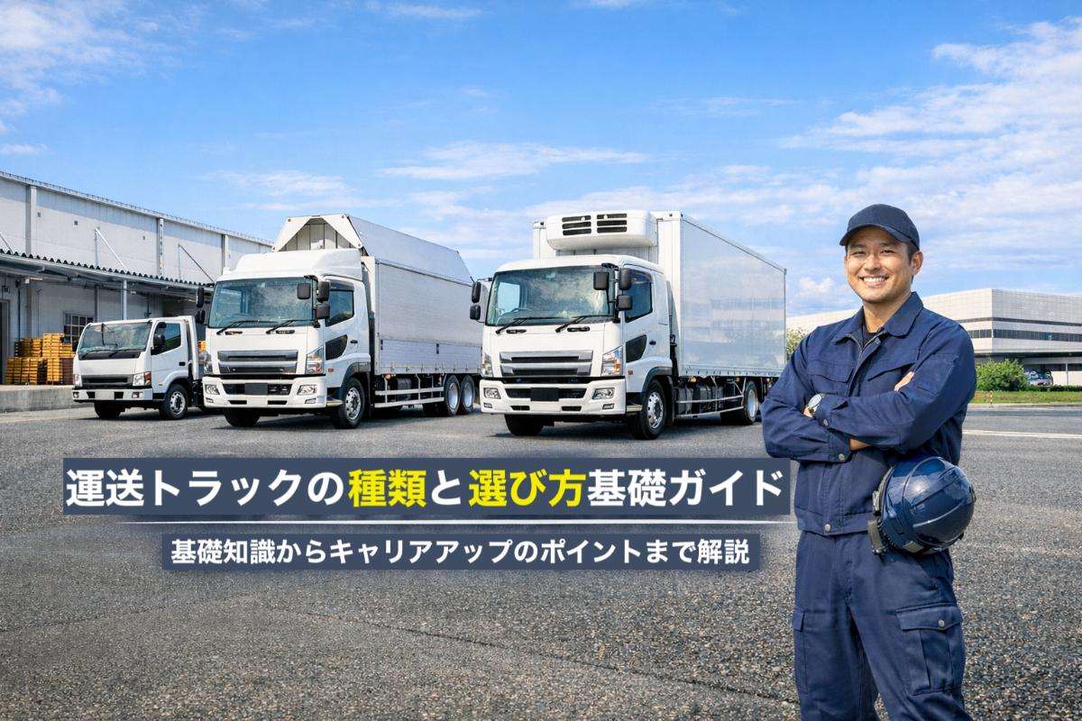運送トラックの種類と選び方基礎ガイド！基礎知識からキャリアアップのポイントまで解説
