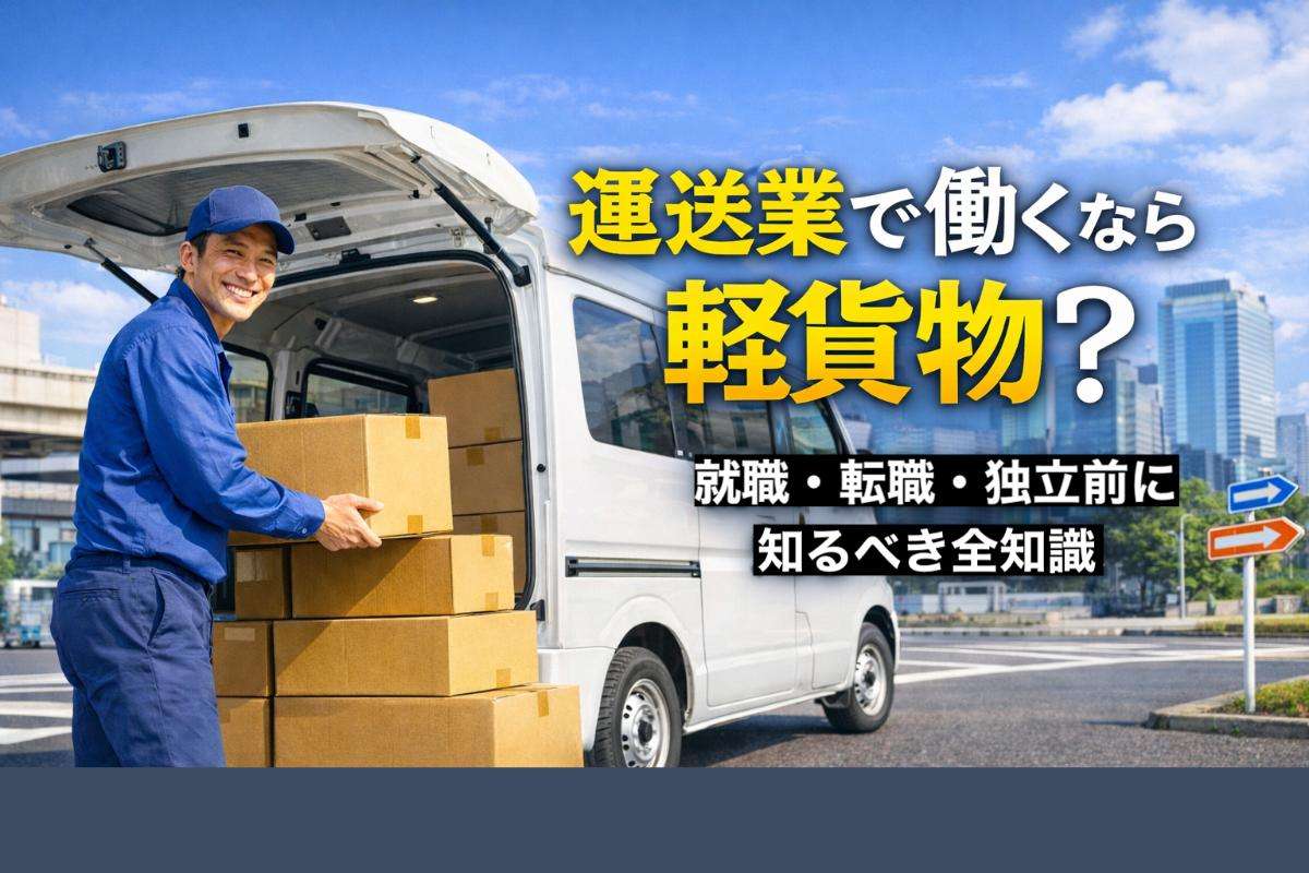 運送業で働くなら軽貨物？就職・転職・独立前に知るべき全知識