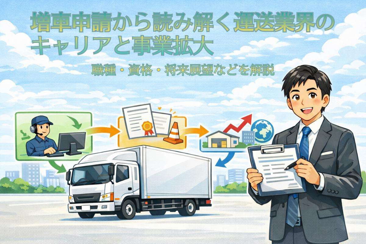 増車申請から読み解く運送業界のキャリアと事業拡大｜職種・資格・将来展望などを解説