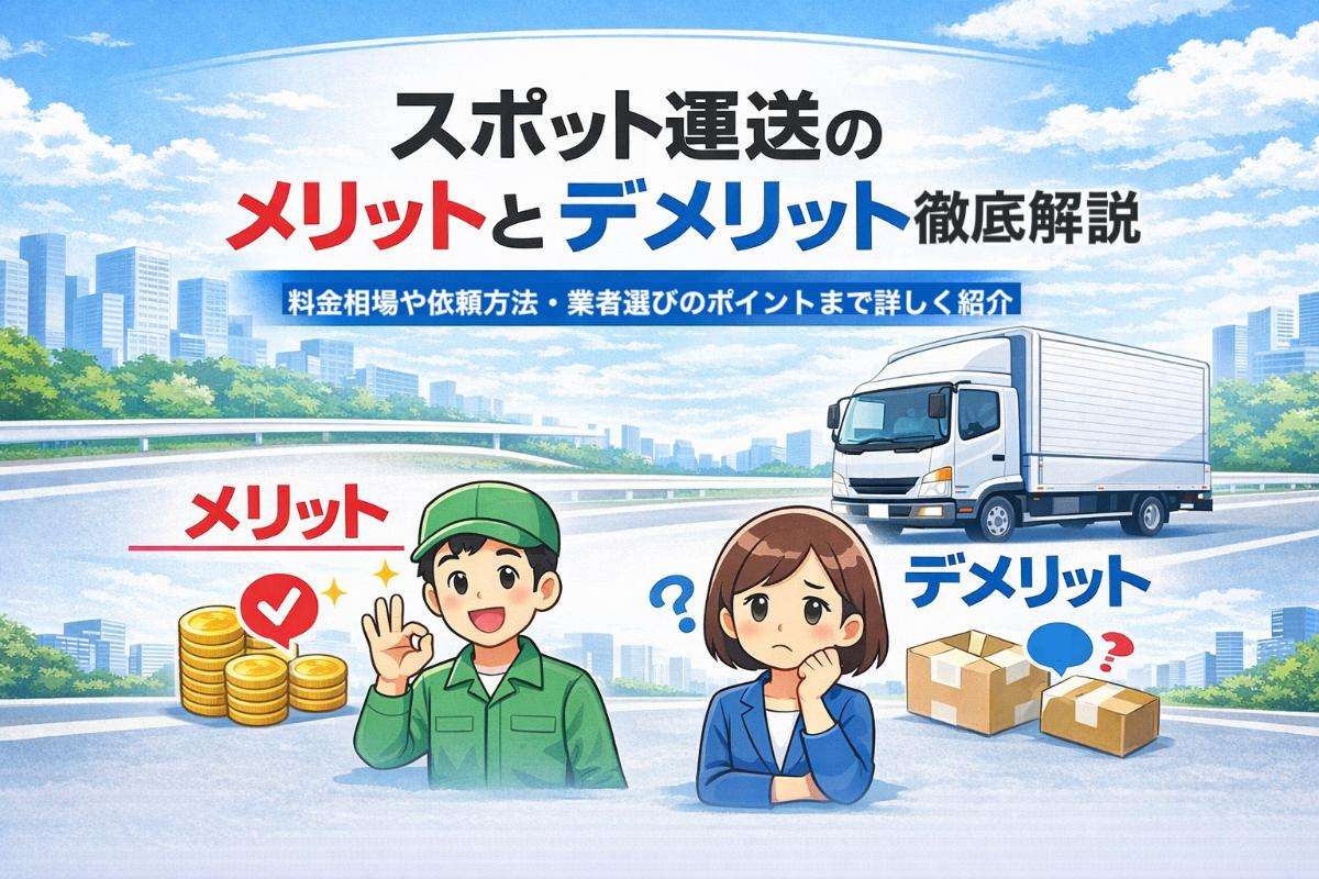 スポット運送のメリットとデメリット徹底解説｜料金相場や依頼方法・業者選びのポイントまで詳しく紹介