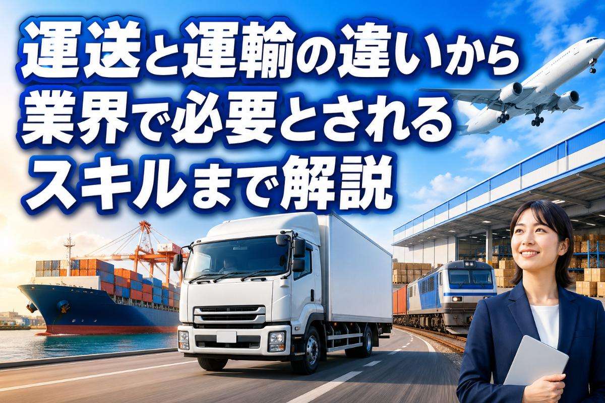 運送と運輸の違いから業界で必要とされるスキルまで解説