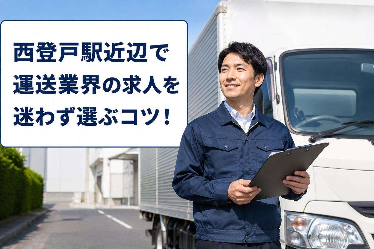 西登戸駅近辺で運送業界の求人を迷わず選ぶコツ!