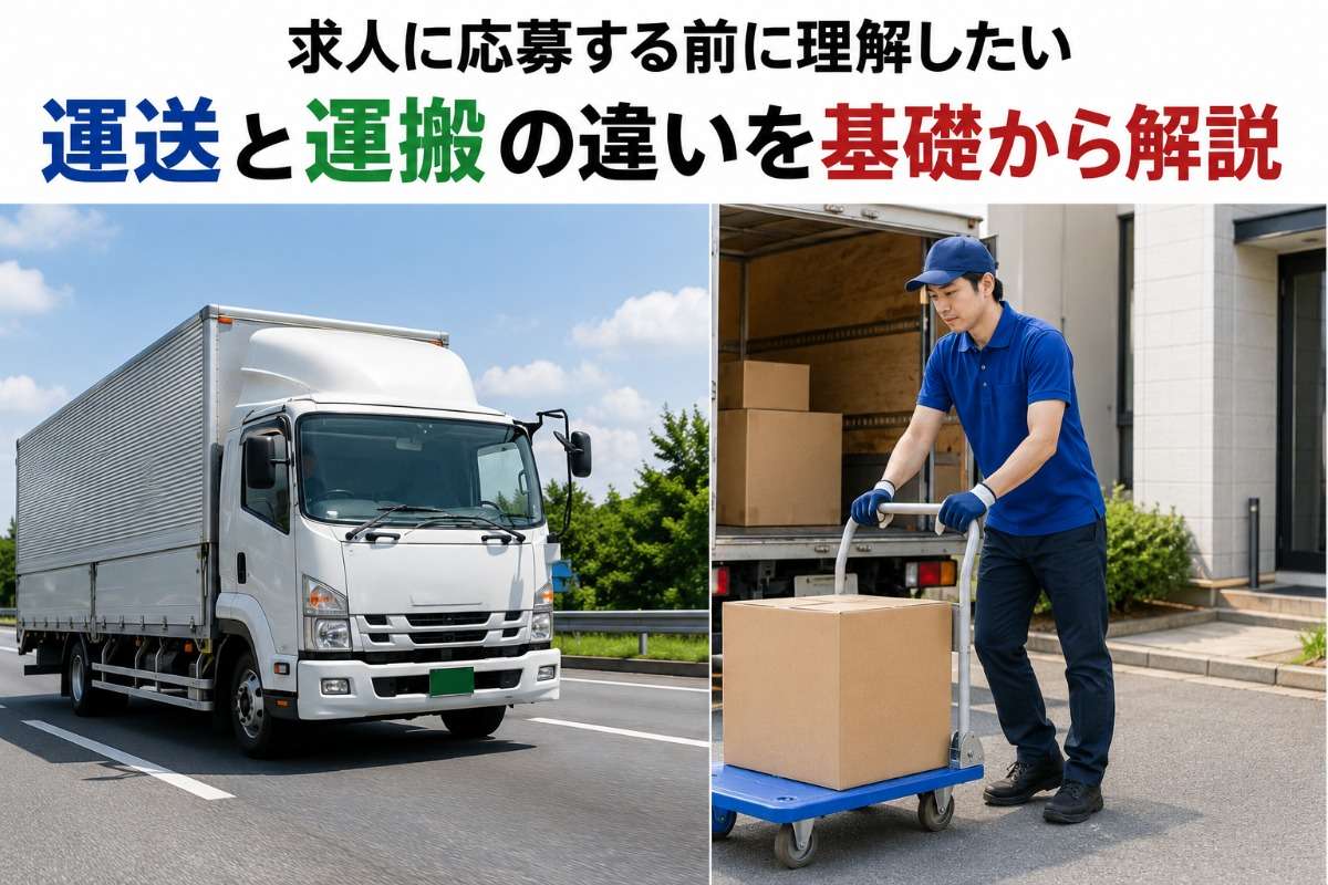 求人に応募する前に理解したい運送と運搬の違いを基礎から解説